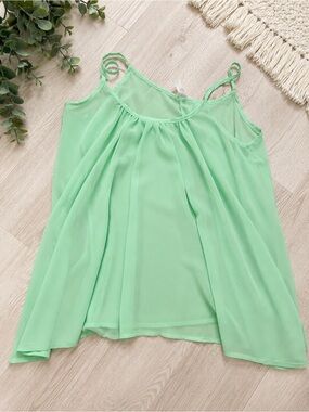 Francesca's Collections Mint Green Chiffon Camisole nwt